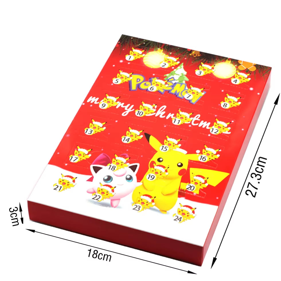 Pokemon Christmas Advent Calendar Box 24Pcs Kawaii Pikachu Anime Figures Children Toys for Boys Girls Xmas Gifts