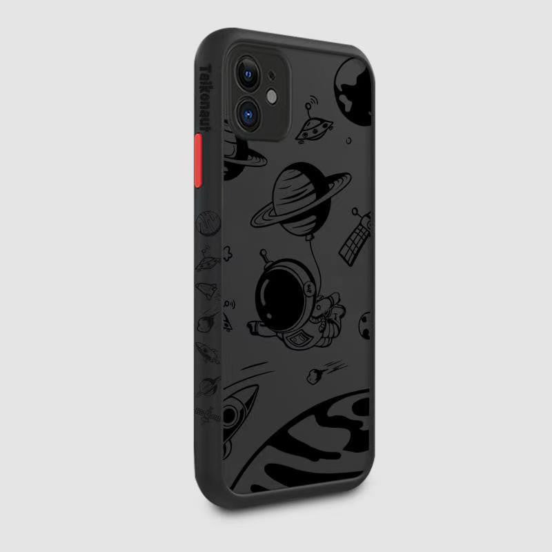 Luxury Space Astronaut Phone Case Matte Silicone Shockproof Phone Case