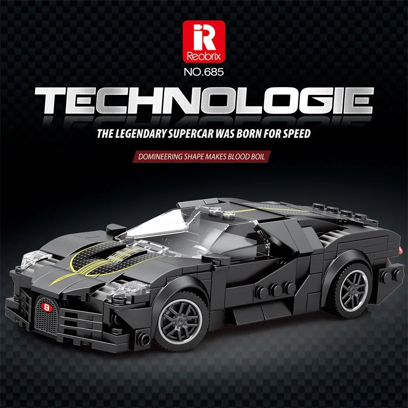 Speed Sport Car Model City Classic Champions Racing Vehicle Building Blocks 1:24 Scale Super Racers Bricks Holiday Gift